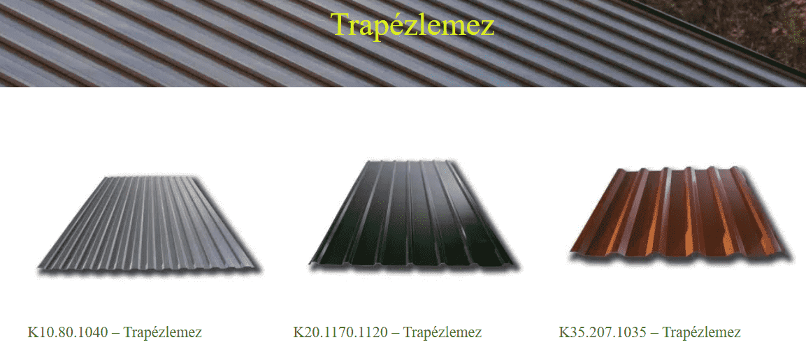 Trapézlemez homlokzatburkolatként